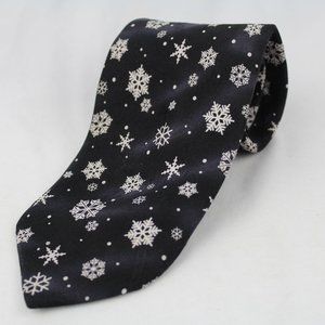 Yule Tie Greetings Hallmark Navy Snowflake Men's Tie Necktie